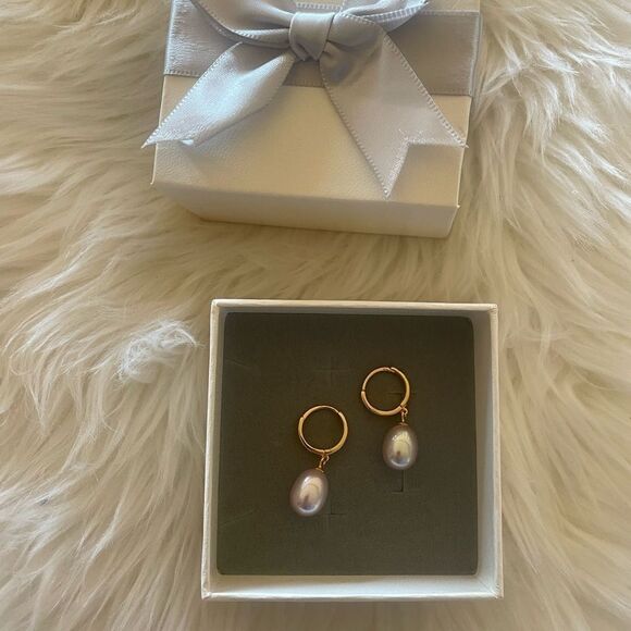 Tahitian pearl earrings - Picture 2 of 3